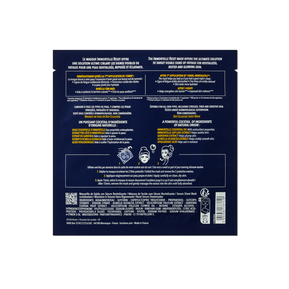 Immortelle Reset Serum Bio-Cellulose Mask