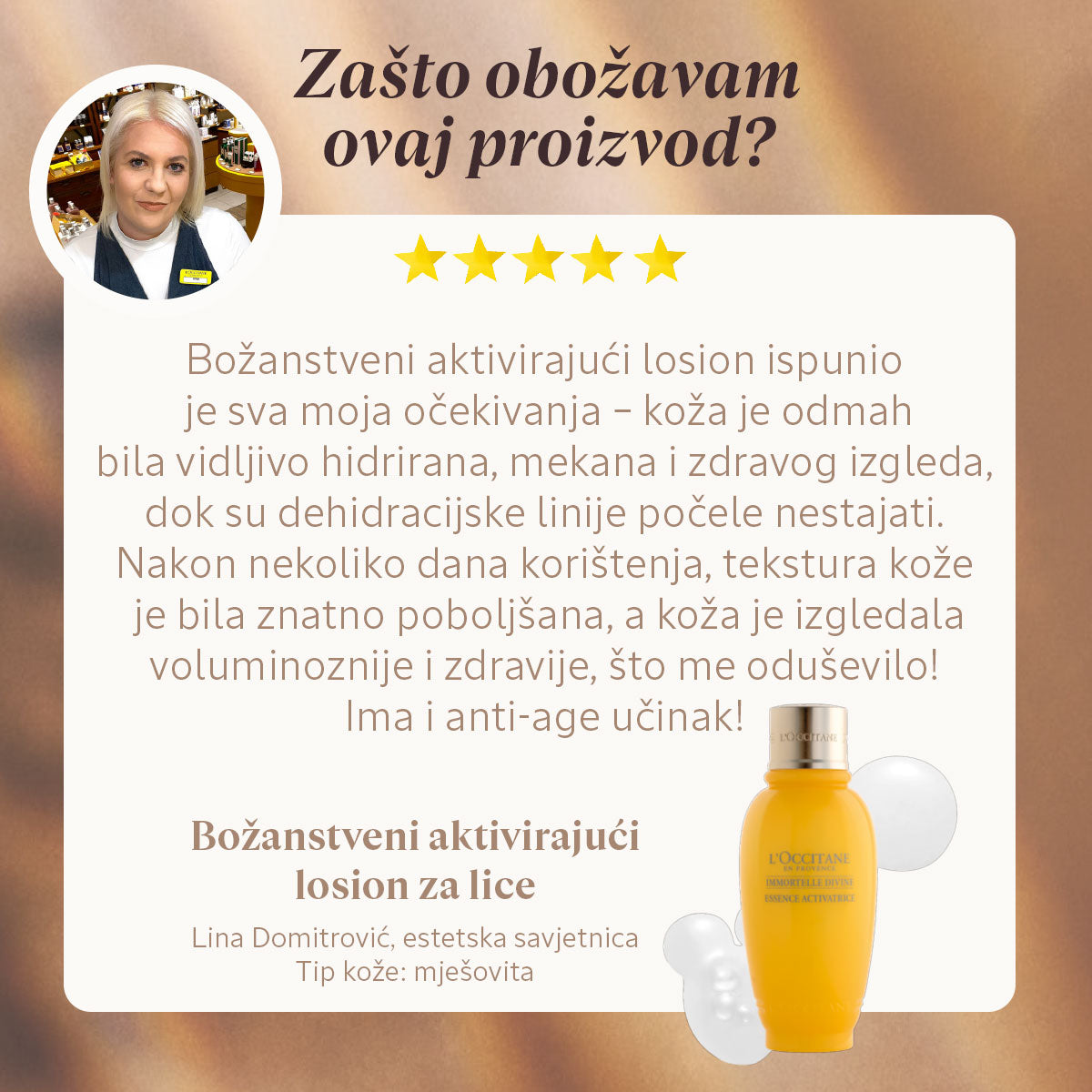 Immortelle divine aktivirajući losion za lice